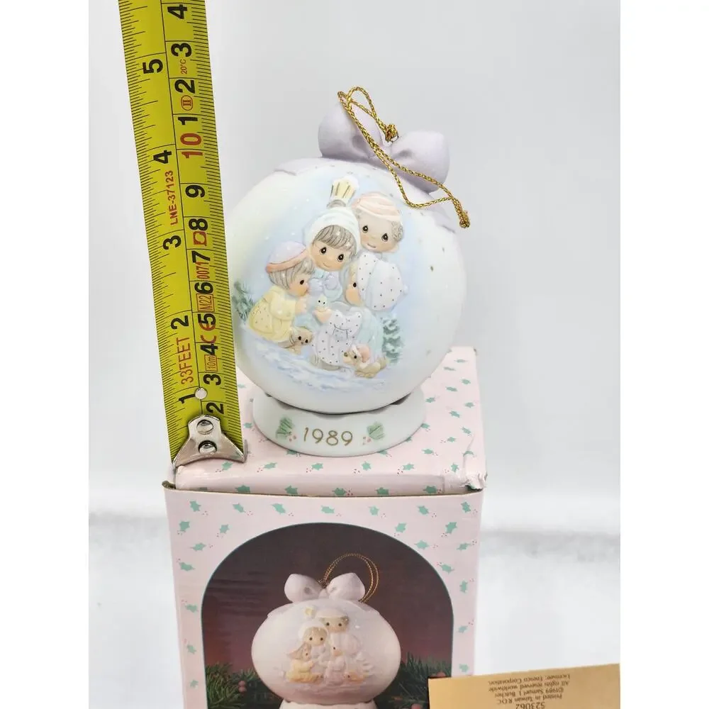 Precious Moments Peace On Earth 1989 Ornament Christmas Decor Vintage W/Box Tags